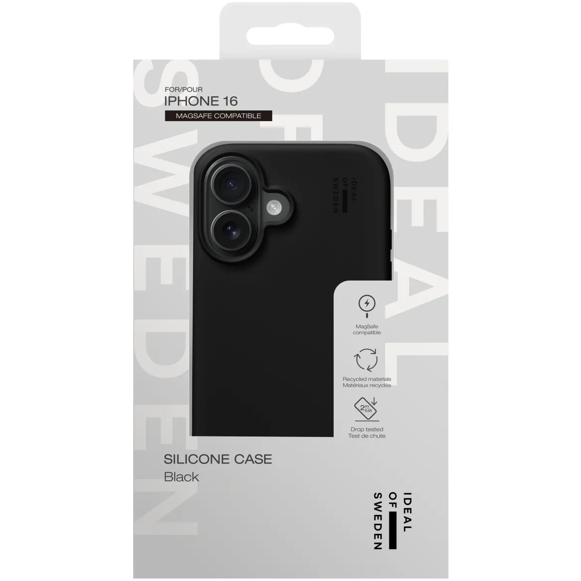 IDEAL OF SWEDEN Silikone MagSafe Cover - mobilcover til iPhone 16 - Sort