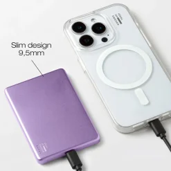 IDEAL OF SWEDEN Slim Powerbank MagSafe 5000 mAh, Lavender Milk