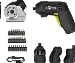 4-i-1 mini-batteridrevet skruetrækkersæt - 35 dele