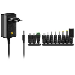 Justerbar netadapter 3-12 V (DC) 27 W