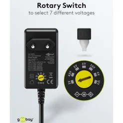 Justerbar netadapter 3-12 V (DC) 27 W
