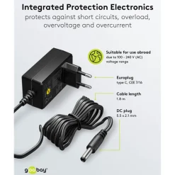 Justerbar netadapter 3-12 V (DC) 27 W