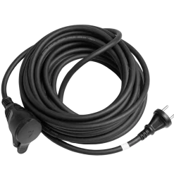 Kabelsæt DK med jord og LED indikator 16A IP44 - 10 m