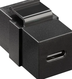 Keystone-modul med USB-C-port – USB 3.2 Gen 2 (10 Gbit/s) – sort