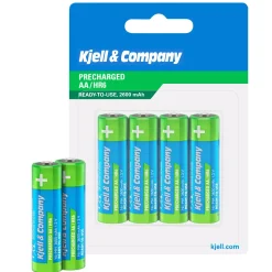 Kjell & Co Genopladelige AA-batterier (HR6) - 2600 mAh - 4 stk