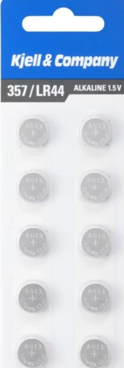 Kjell & Co Knapcellebatteri - LR44 (357) - 10 stk