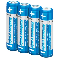 Kjell & Co Li-ion batteri - 18650 3,6 V - 2600 mAh - 4 stk