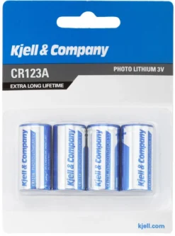 Kjell & Co Litiumbatteri - CR123A - 4 stk
