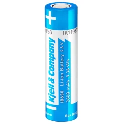 Kjell & Company 18650 fladt top Li-ion batteri 3,6 V 2600 mAh