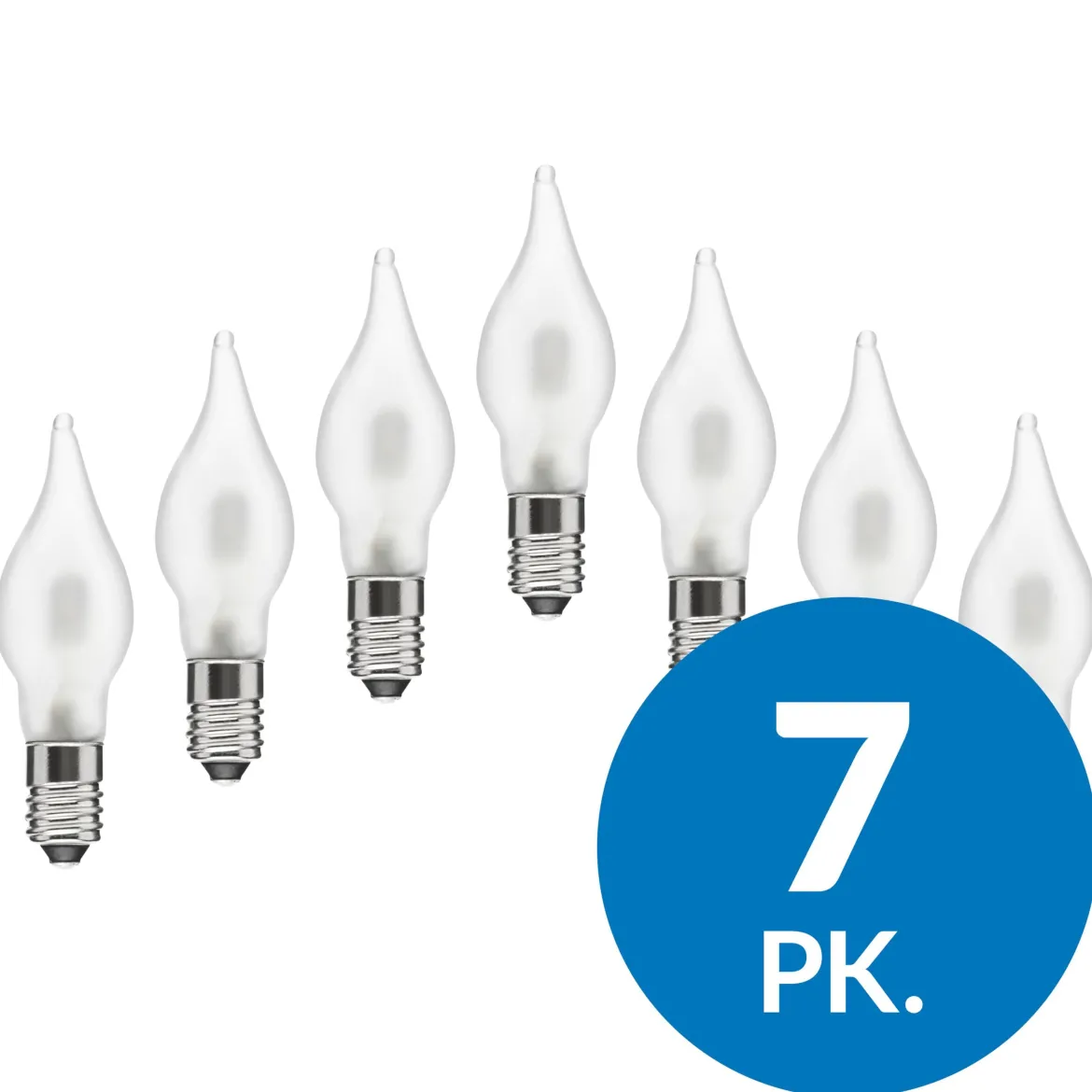 Ledsavers Frostet reservepære til adventslysestager LED 7-pakke