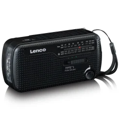 Lenco MCR-113BK FM-radio med dynamo- og solcelleopladning