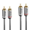 Lindy Dual Phono Audio Cable Cromo Line - 1 m