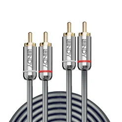 Lindy Dual Phono Audio Cable Cromo Line - 1 m