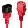Lindy IEC Forlængerkabel (C14 til C13) - 1 m - Rød