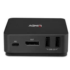 Lindy 2 Port Type C DisplayPort 1.2 KVM Switch