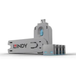 Lindy USB-A Port Blocker Blå - 4-pak