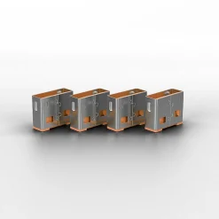 Lindy USB-A Port Blocker Orange - 10-pak