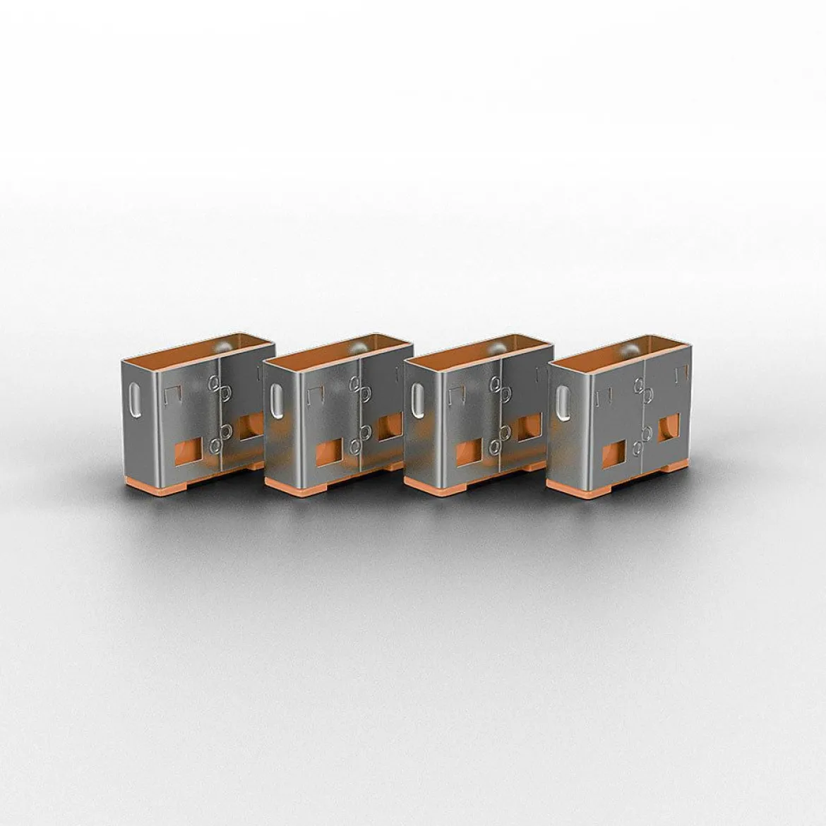 Lindy USB-A Port Blocker Orange - 10-pak