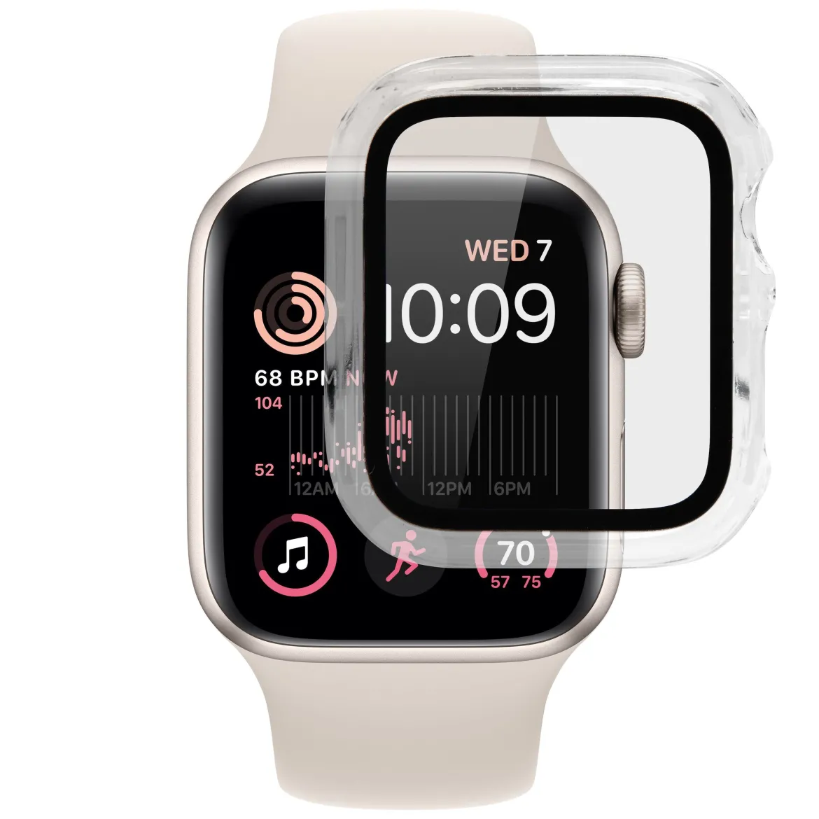 Linocell cover til Apple Watch med skærmbeskyttelse 40 mm