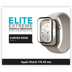Linocell Elite Extreme Curved Skærmbeskytter til Apple Watch Series 7, 8 og 9 - 45 mm