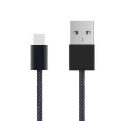 Linocell Flettet Linocell Flettet USB-A til Lightning-kabel - MFi - Sort - 0,5 m