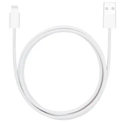 Linocell Flettet USB-A til Lightning-kabel - MFi - Hvid - 1 m
