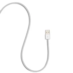 Linocell Flettet USB-A til Lightning-kabel - MFi - Hvid - 1 m