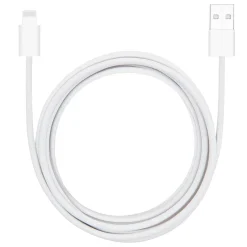 Linocell Flettet USB-A til Lightning-kabel - MFi - Hvid - 2 m