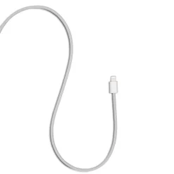 Linocell Flettet USB-A til Lightning-kabel - MFi - Hvid - 0,5 m