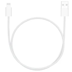 Linocell Flettet USB-A til Lightning-kabel - MFi - Hvid - 0,5 m