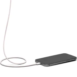 Linocell Flettet USB-A til Lightning-kabel - MFi - Lyserød - 0,5 m