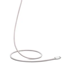 Linocell Flettet USB-A til Lightning-kabel - MFi - Lyserød - 0,5 m