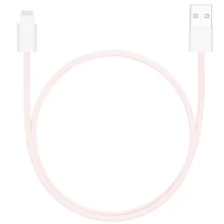 Linocell Flettet USB-A til Lightning-kabel - MFi - Lyserød - 0,5 m