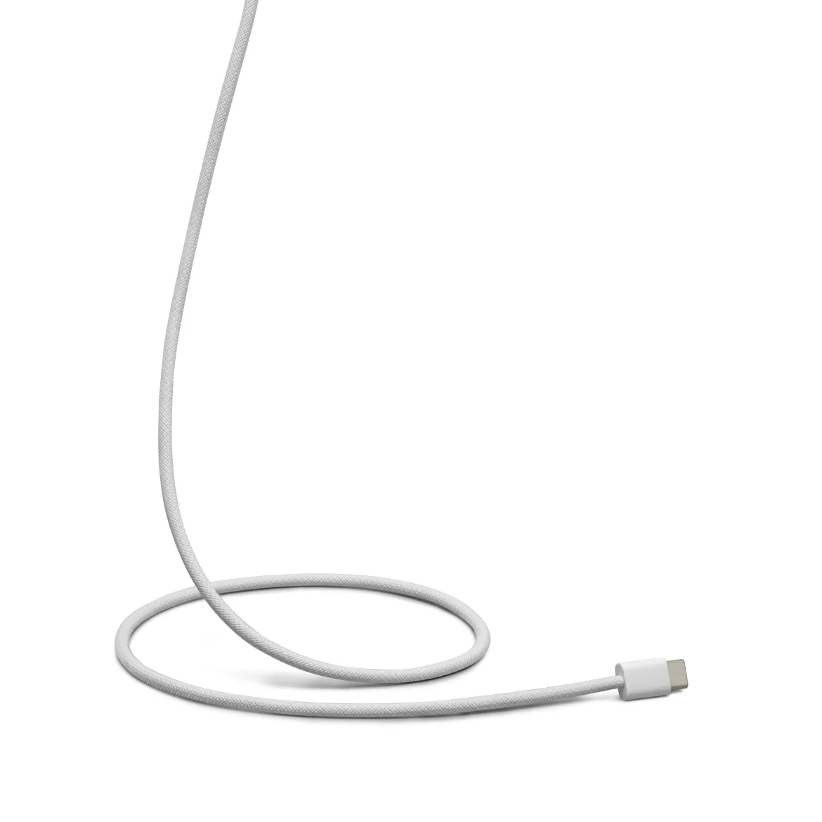 Linocell Flettet USB-A til USB-C 2.0-kabel - Hvid - 0,5 m
