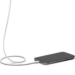 Linocell Flettet USB-A til USB-C 2.0-kabel - Hvid - 2 m