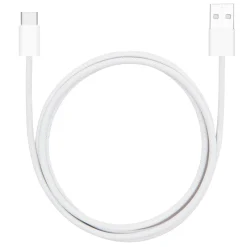 Linocell Flettet USB-A til USB-C 2.0-kabel - Hvid - 1 m