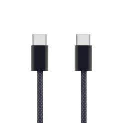Linocell Flettet USB-C 2.0-kabel - 60 W - Sort - 0,5 m
