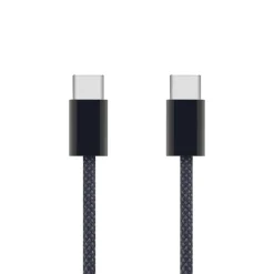 Linocell Flettet USB-C 2.0-kabel - 60 W - Sort - 2 m