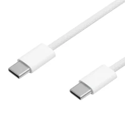 Linocell Flettet USB-C 2.0-kabel - 240 W - Hvid - 1 m