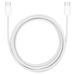 Linocell Flettet USB-C 2.0-kabel - 240 W - Hvid - 1 m