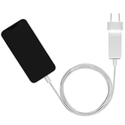 Linocell Flettet USB-C 2.0-kabel - 240 W - Hvid - 1 m