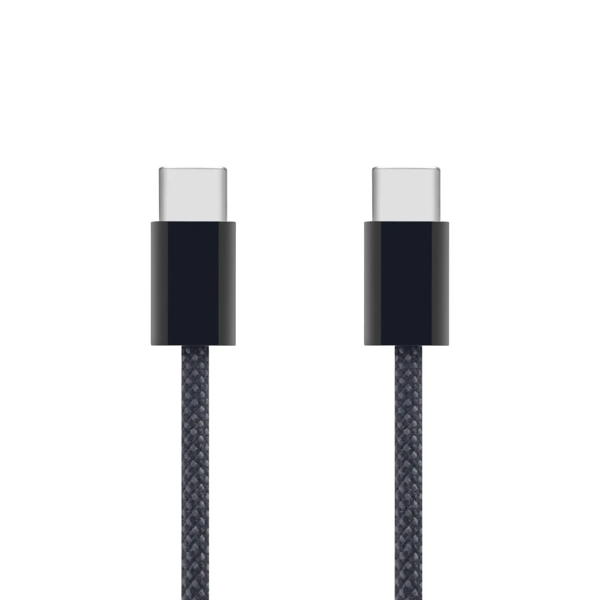 Linocell Flettet USB-C 2.0-kabel - 240 W - Sort - 1 m