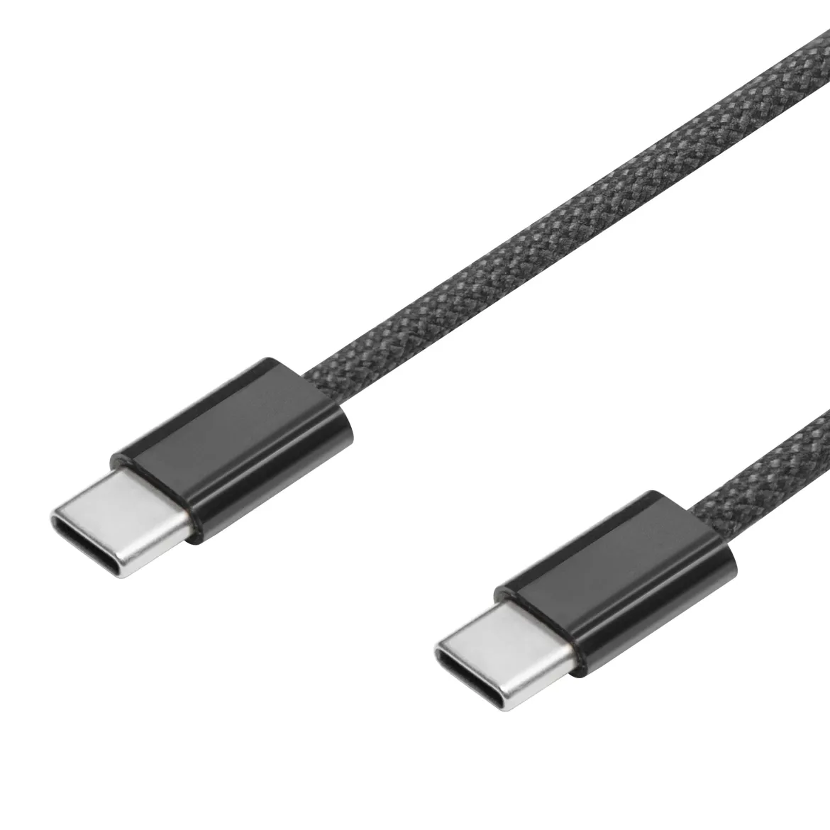 Linocell Flettet USB-C 2.0-kabel - 240 W - Sort - 1 m