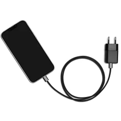 Linocell Flettet USB-C til Lightning-kabel - MFi - Sort - 0,5 m