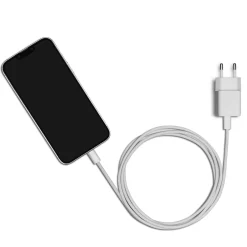 Linocell Flettet USB-C til Lightning-kabel - MFi - Hvid - 1 m