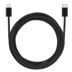 Linocell Flettet USB-C til Lightning-kabel - MFi - Sort - 2 m
