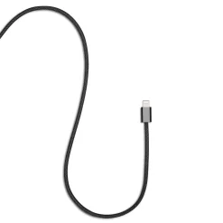 Linocell Flettet USB-C til Lightning-kabel - MFi - Sort - 1 m