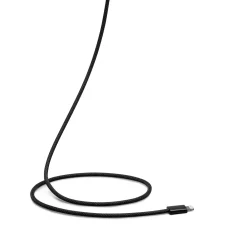 Linocell Flettet USB-C til Lightning-kabel - MFi - Sort - 1 m