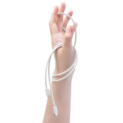 Linocell Flettet USB-C til Lightning-kabel - MFi - Hvid - 0,5 m