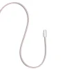 Linocell Flettet USB-C til Lightning-kabel - MFi - Lyserød - 1 m